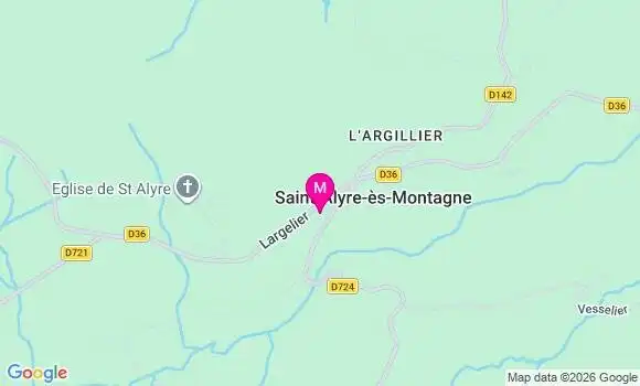 Localisation Saint Alyre Es Montagne - 63420