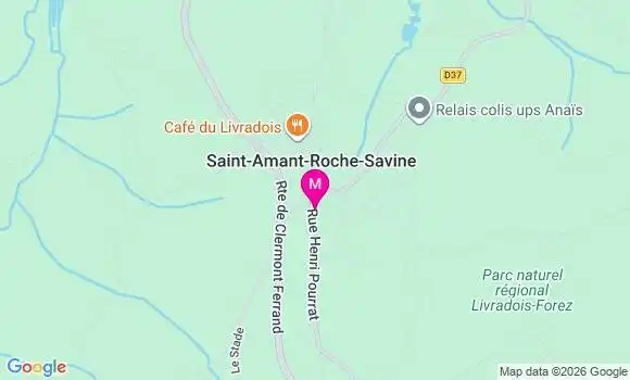 Localisation Saint Amant Roche Savine - 63890