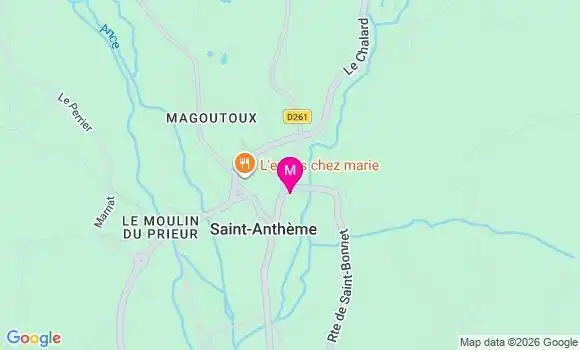 Localisation Saint Antheme - 63660