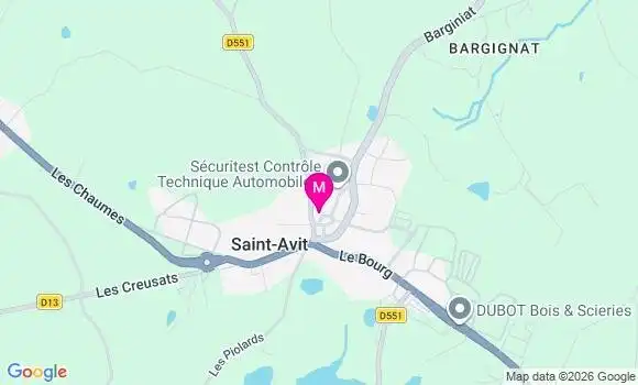 Localisation Saint Avit - 63380