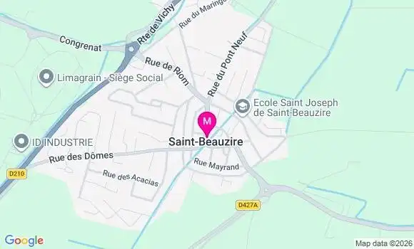 Localisation Saint Beauzire - 63360