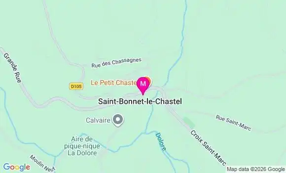 Localisation Saint Bonnet le Chastel - 63630