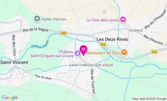Localisation Saint Cirgues sur Couze - 63320
