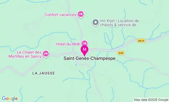 Localisation Saint Genes Champespe - 63850