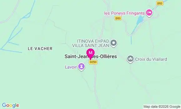 Localisation Saint Jean des Ollieres - 63520