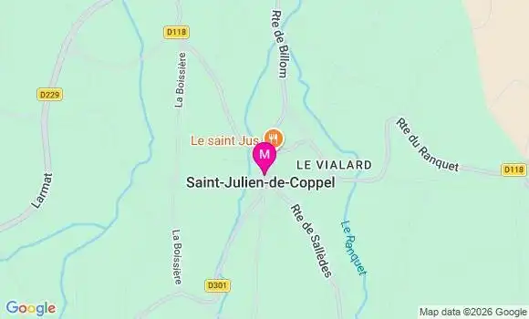 Localisation Saint Julien de Coppel - 63160