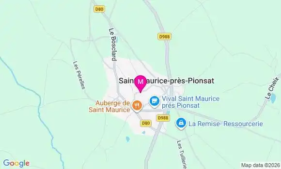 Localisation Saint Maurice Pres Pionsat - 63330