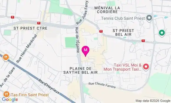 Localisation Saint Priest Bel Air - 69800