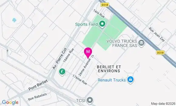 Localisation Saint Priest Berliet - 69800