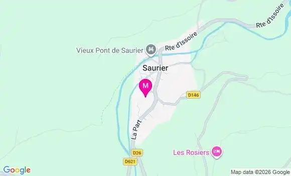Localisation Saurier - 63320