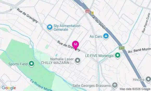 Localisation Chilly Mazarin Gravigny - 91380