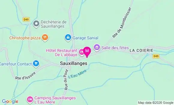 Localisation Sauxillanges - 63490