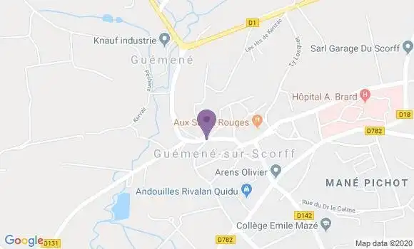 Localisation Guemene sur Scorff - 56160