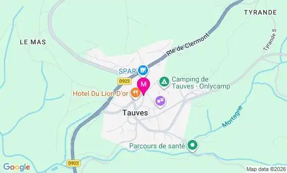Localisation Tauves - 63690