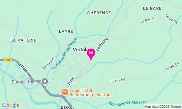 Localisation Vertolaye - 63480