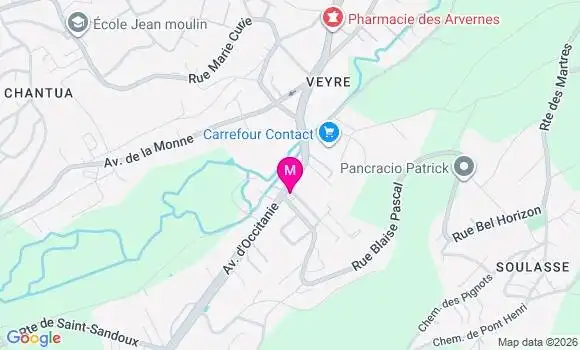Localisation Veyre Monton d