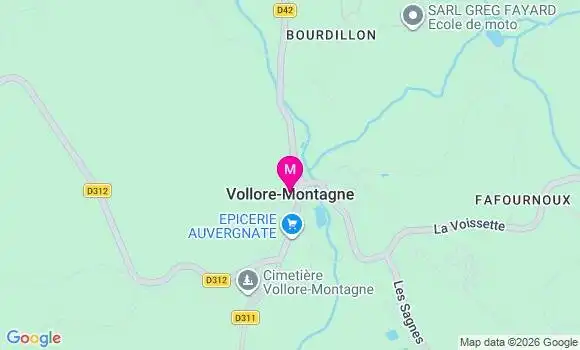 Localisation Vollore Montagne - 63120