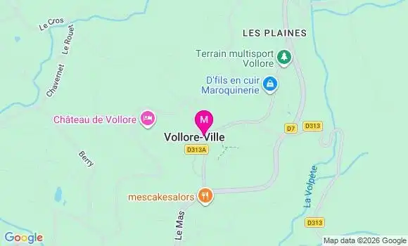 Localisation Vollore Ville - 63120