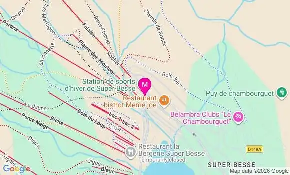 Localisation Besse et Saint Anastaise Pistes - 63610