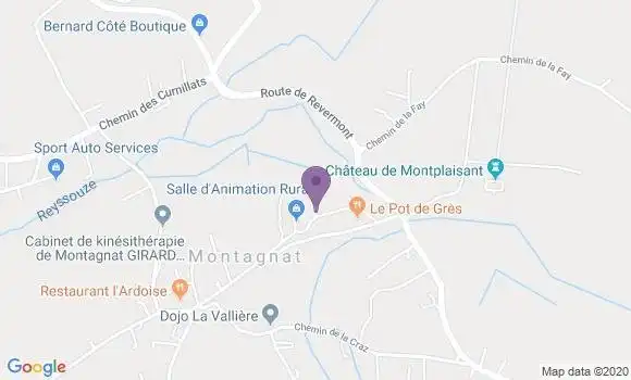 Localisation Montagnat Ap - 01250