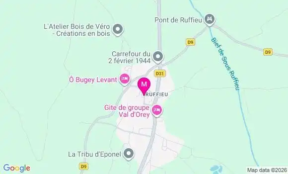 Localisation Ruffieu - 01260