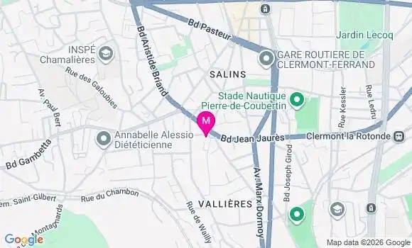 Localisation Clermont Ferrand Vallieres - 63000