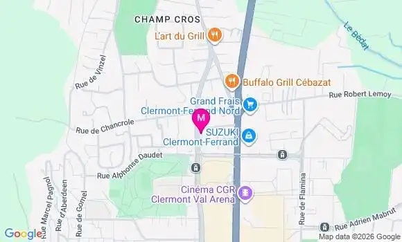Localisation Clermont Ferrand Neyrat - 63100