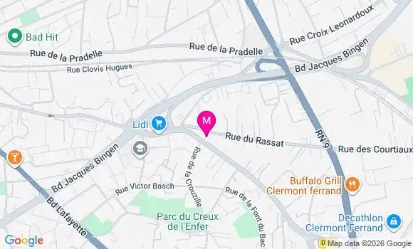 Localisation Clermont Ferrand l