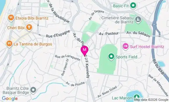 Localisation Biarritz Saint Martin - 64200