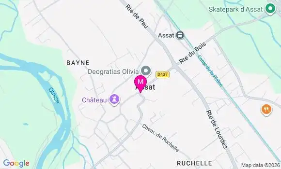 Localisation Assat - 64510