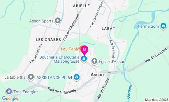 Localisation Asson - 64800