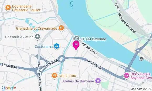 Localisation Bayonne Allees Marines - 64100