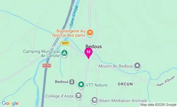 Localisation Bedous - 64490