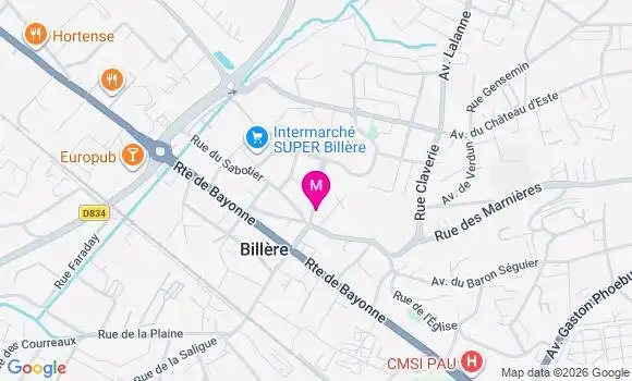 Localisation Billere Republique - 64140