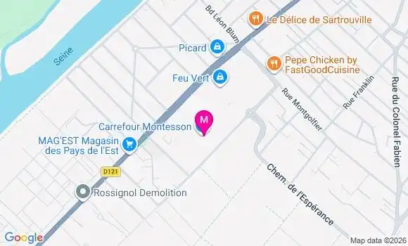 Localisation Carrefour Hyper - 78360