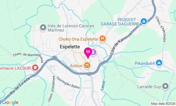 Localisation Espelette - 64250