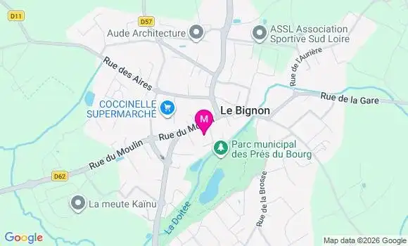 Localisation Le Bignon - 44140