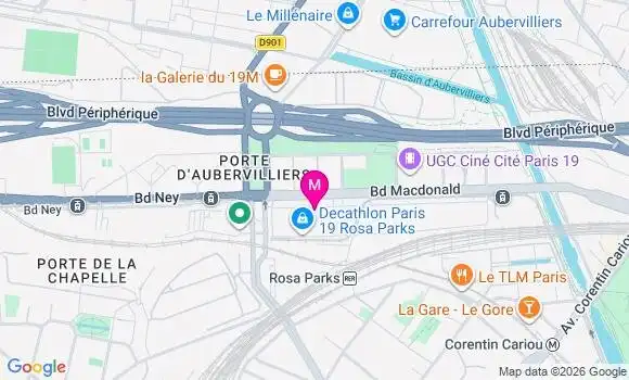 Localisation Bp Paris Macdonald - 75019