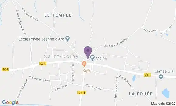 Localisation Saint Dolay Bp - 56130