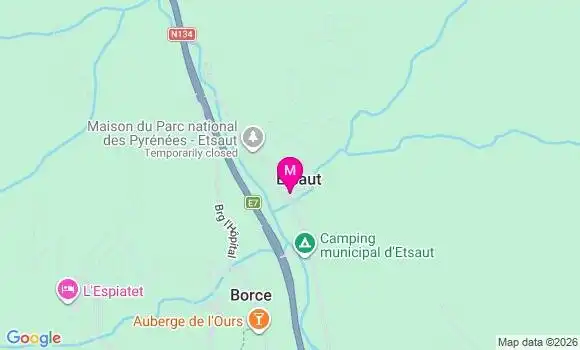 Localisation Etsaut - 64490