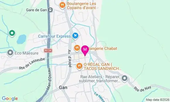 Localisation Gan - 64290