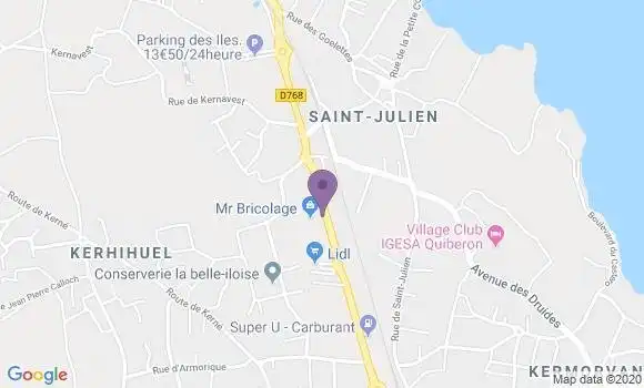 Localisation Saint Pierre Quiberon Bp - 56510