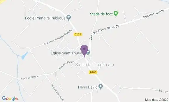 Localisation Saint Thuriau Ap - 56300