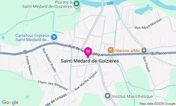 Localisation Saint Medard de Guizieres - 33230