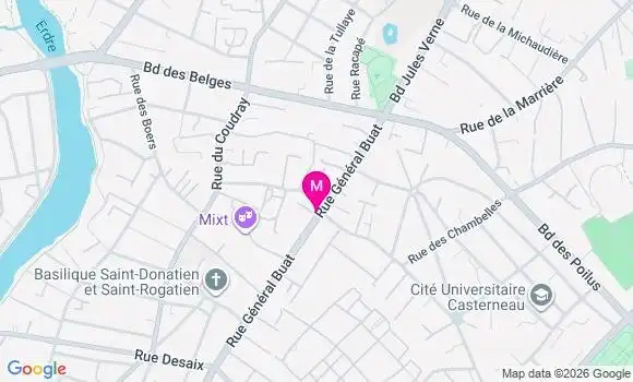 Localisation Le Lutetia - 44000