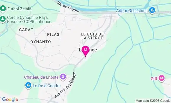 Localisation Lahonce - 64990