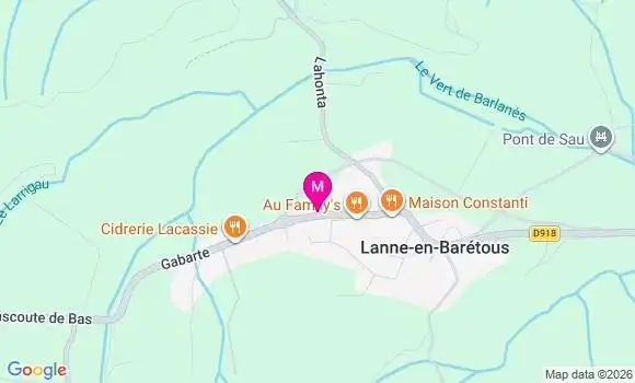 Localisation Lanne en Baretous - 64570
