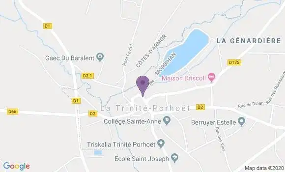 Localisation La Trinite Porhoet Bp - 56490