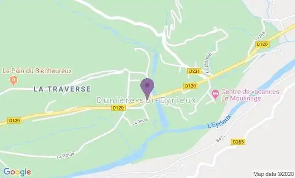 Localisation Duniere sur Eyrieux Ap - 07360