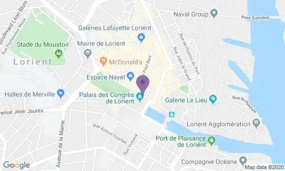 Localisation Lorient Quai des Indes - 56319